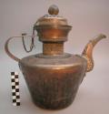 Copper and silver teapot - Ladakhi type