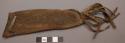 Leather sheath, possibly from the Plains. Some fringe at end
