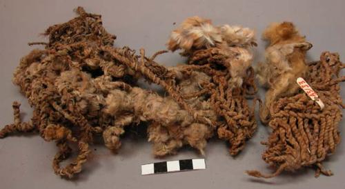 Fragments of fur string robe