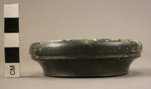 Small black pottery dish