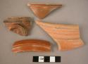 9 Sherds (red glaze-Linstratified)