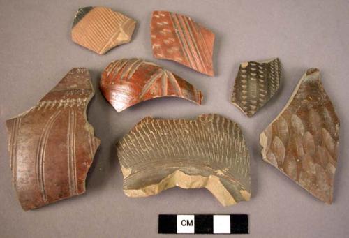 25 Sherds (brown glaze) (Group U)