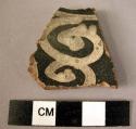 Potsherd - black and white glaze