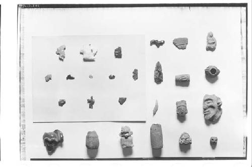 Specimen: Fragments of excentric flints from #26; fragments of various