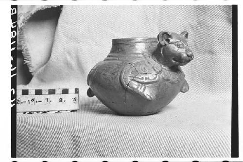 Plumbate Jaguar Effigy Jar