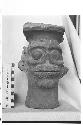 Annular base of incensario (?) "Tlaloc" face modelled. Smooth surface.
