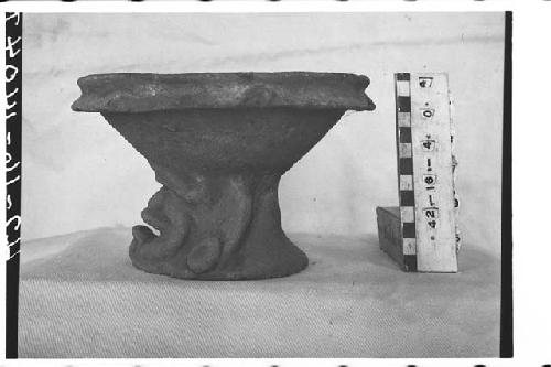 Pottery Incesario with Effigy Base