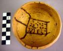 Jeddito black-on-yellow pottery bowl--small