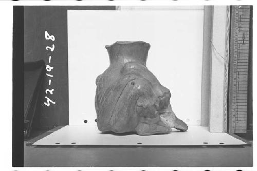 Plumbate headless human effigy jar; AMNH 30/4626