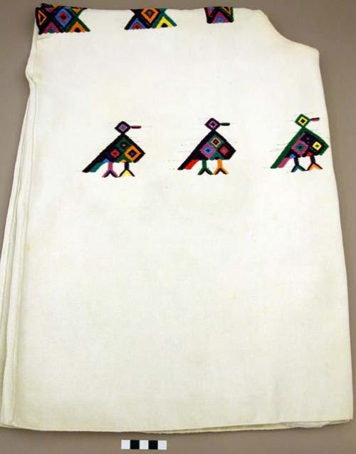 Huipil with embroidered birds
