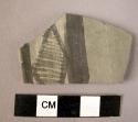 Rim potsherd - gray painted (A2a)