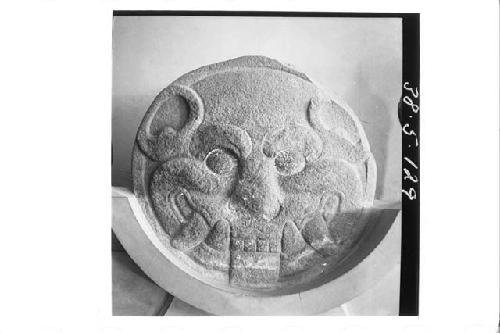 Carved stone disc (Tiger).