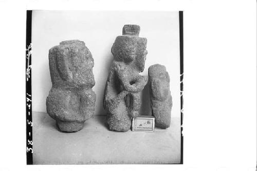 3 small stone figures. Same as 38-5-240 (Right Profile)