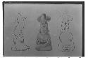 Drawing by A. Tejeda - Clay figurine whistle - mold made - Height over all 8.5 c