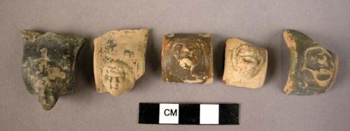 5 Sherds (plastic heads on handles)