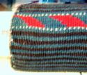 Banded blanket, with Moqui stripes