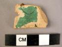 Base potsherd - glazed; local ware