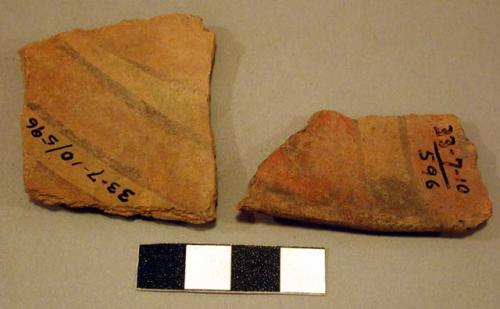 Polychrome potsherds