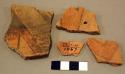 Polychrome potsherds