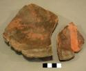 Paint platter--worked sherd of decorated bowl