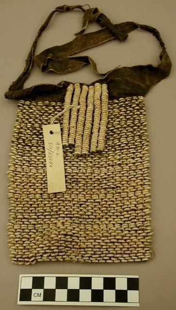 Beaded public aprons, beads made of ostrich egg shells, worn by infants, ties ma