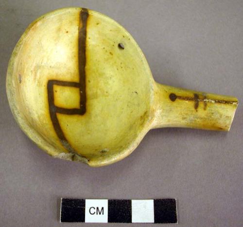 Jeddito black-on-yellow pottery ladle