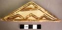 Triangular pottery tile