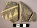 4 rim potsherds - painted on light (A1)