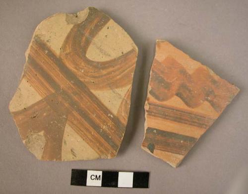 2 potsherds - Wave Line wares II: Misc. Greek