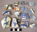 23 potsherds - glazed