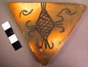 Triangular pottery tile