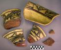 Early modern Hopi polychrome pottery restorable bowl