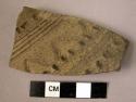 Potsherd - buff, incised