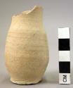 Pottery jar, almost complete - plain ware, light (A14)