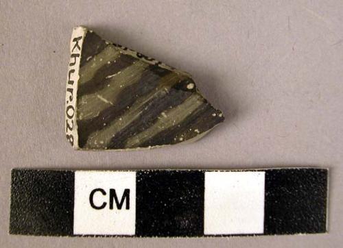 Potsherd - gray painted and relief; slip and burnish high (B1) Type Series