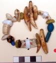 Bracelet of teeth, beads, and shell