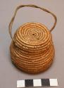 Miniature basket with cover - coiled weave (mbombo)