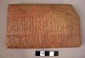 Cast of clay tablet