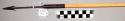 Arrow - reed shaft, barbed iron point, plain stem