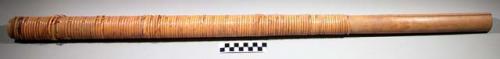 Unclassified tool; bamboo tube split lengthwise wrapped with fiber