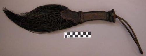 Elephant's tail, carried as symbol of power by big chief - leather handle