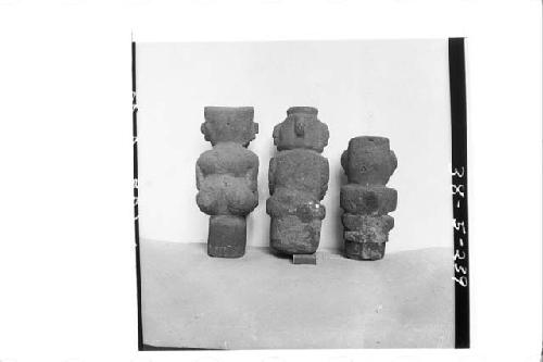 3 small stone figures   (Back)