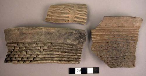 Corrugated potsherds