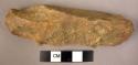 Silicified sandstone rough nodule worked at both ends into chisel - 4 1/2"