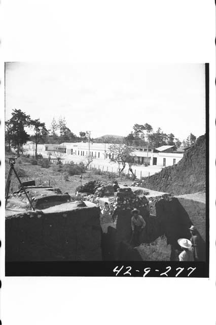 Mound B; West side; Structure E. Excavation of shrine