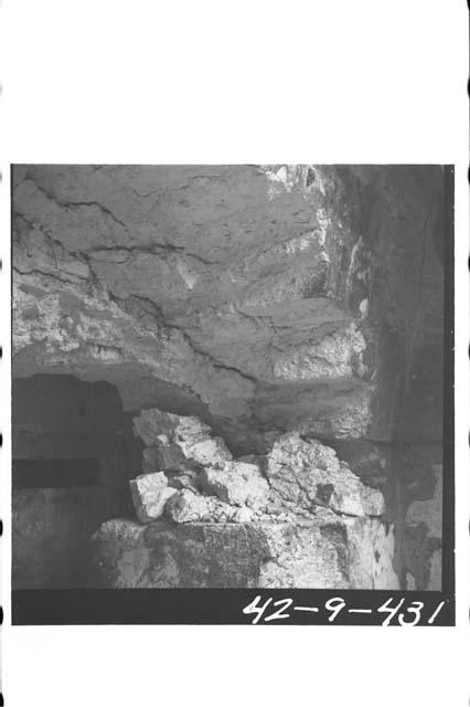 Temple II interior doorway and vault masonry