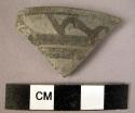 Rim potsherd - gray painted (A2a)