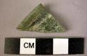 Glass vessel fragment - green