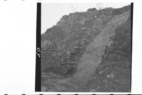 Ruins of Chalchitan-West Side of Ball Court, Str. XXIII