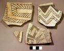 Potsherds; black on white